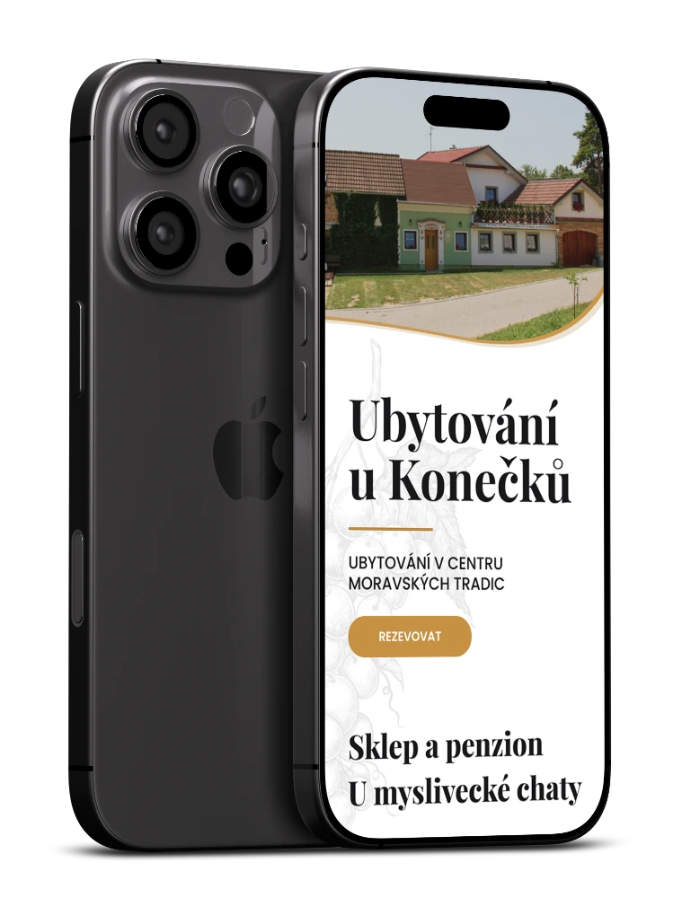 Responzivní web - Ubytování u Konečků