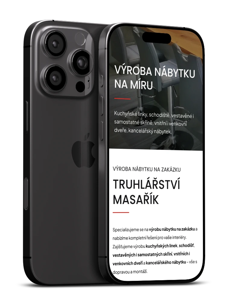 Responzivní web - Truhlářství Masařík