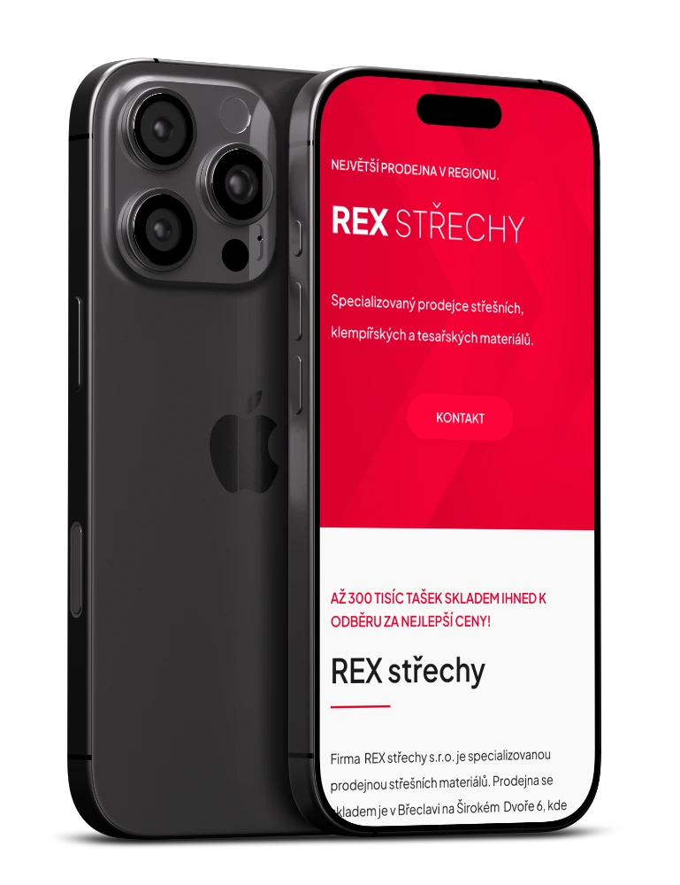 Responzivní web - REX Střechy