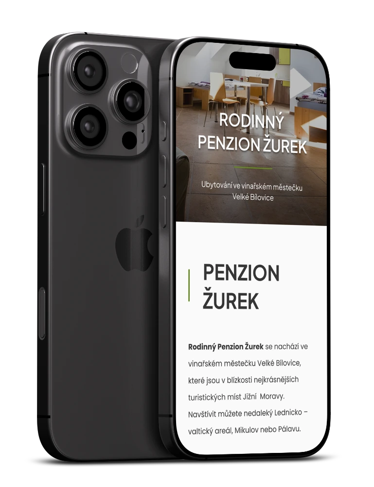 Responzivní web - Penzion Žurek